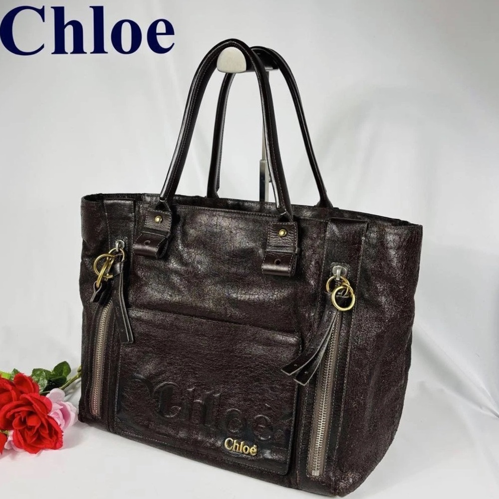 Chloe Eclipse Chocolate Brown Leather Tote Bag